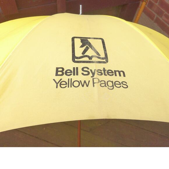 Vintage Bell System Yellow Pages Large Umbrella READ - Picture 1 of 12